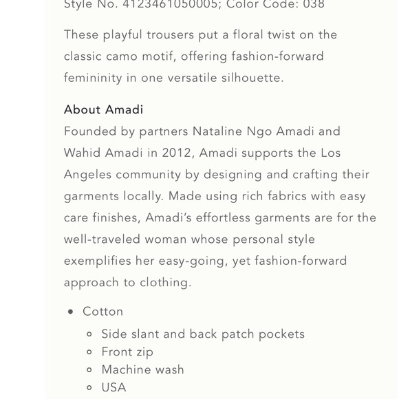 NWT | Amadi Floral Camo Trousers - Picture 8 of 8